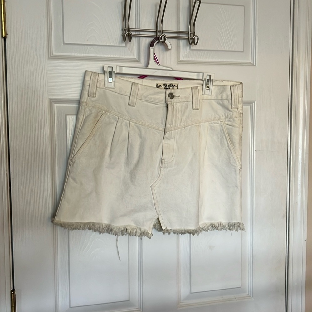 Off white denim free people mini skirt